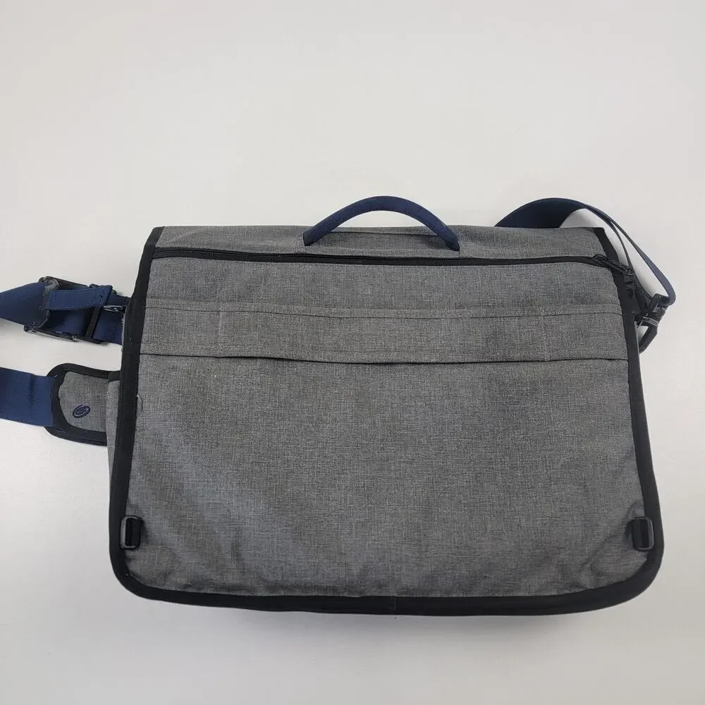 Timbuk2‎ Command Messenger Bag Laptop Gray Blue Multi-Pockets Shoulder Strap